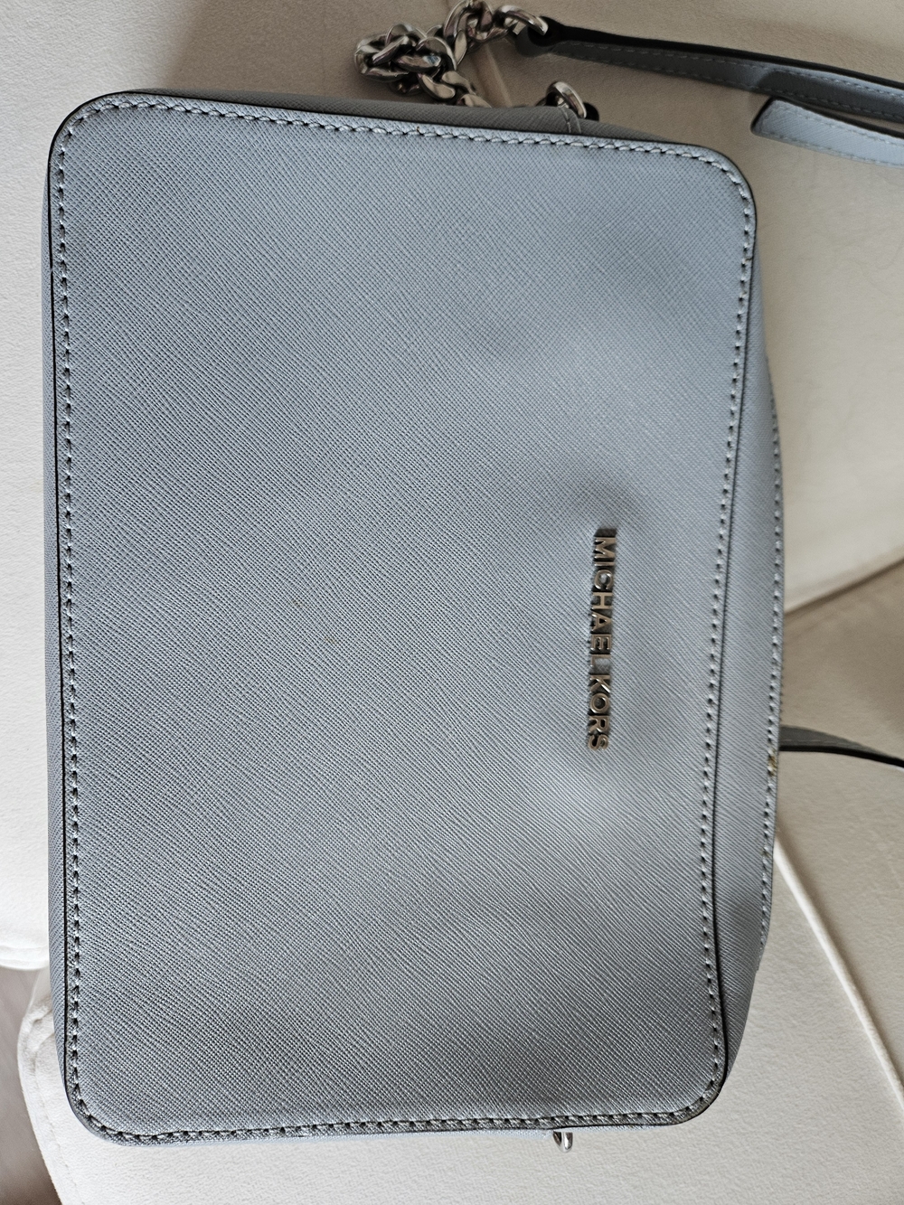 Michael Kors Light Blue Leather Crossbody